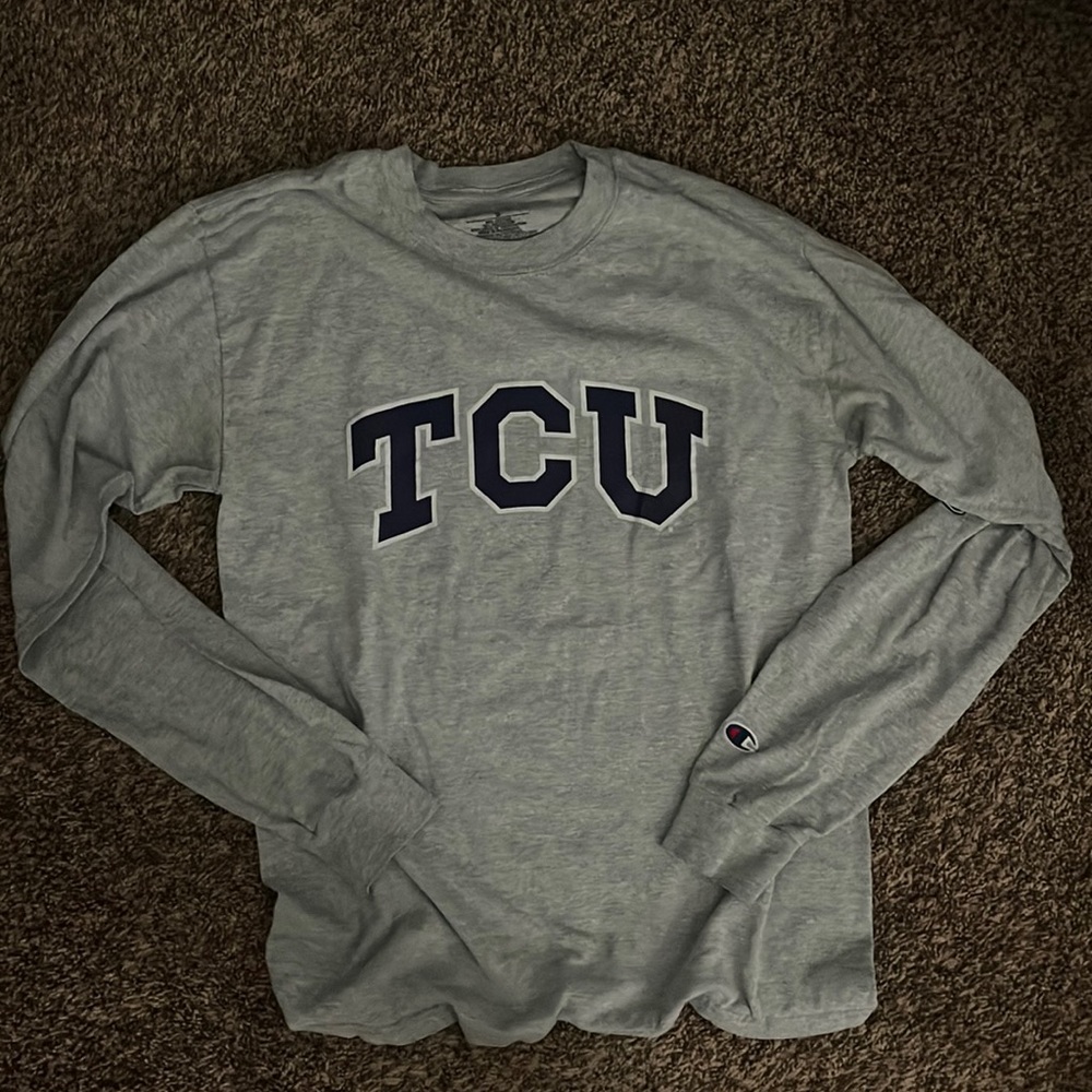 grey TCU women’s shirt long sleeve